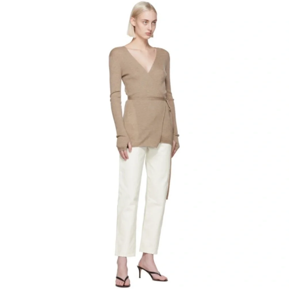 Toteme Cashmere Wrap Knit - Beige Melange - Picture 4 of 10